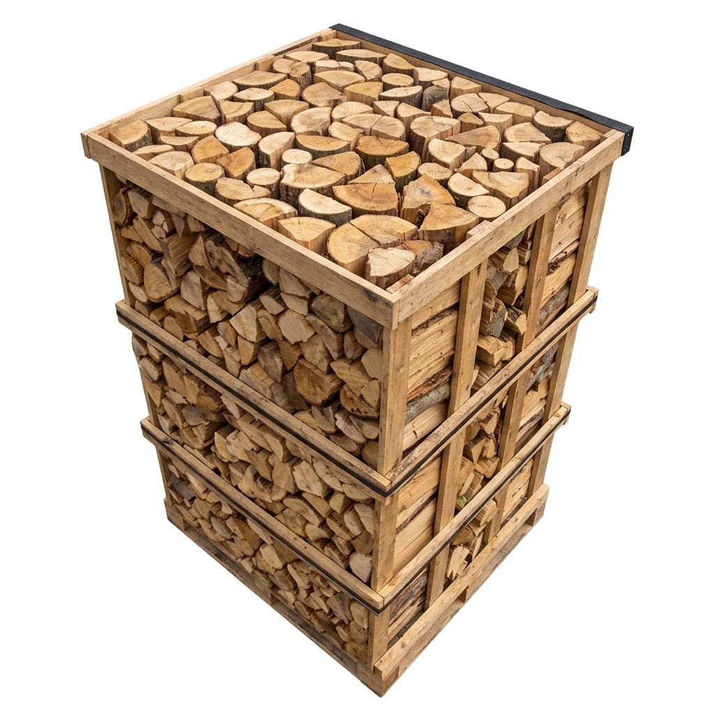 Stère Malin — Palette 3,3 Stères Feuillus Durs 25cm Haut de Gamme