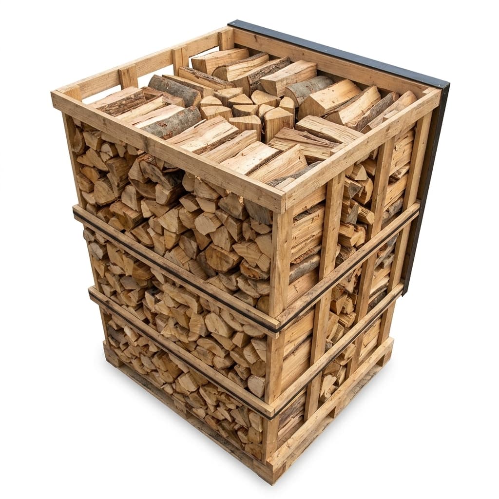 Stère Malin — Palette 2,9 Stères Feuillus Durs 33cm Format Moderne