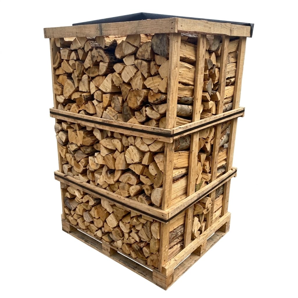 Stère Malin — Palette 2,7 Stères Feuillus Durs 40cm Qualité Supérieure