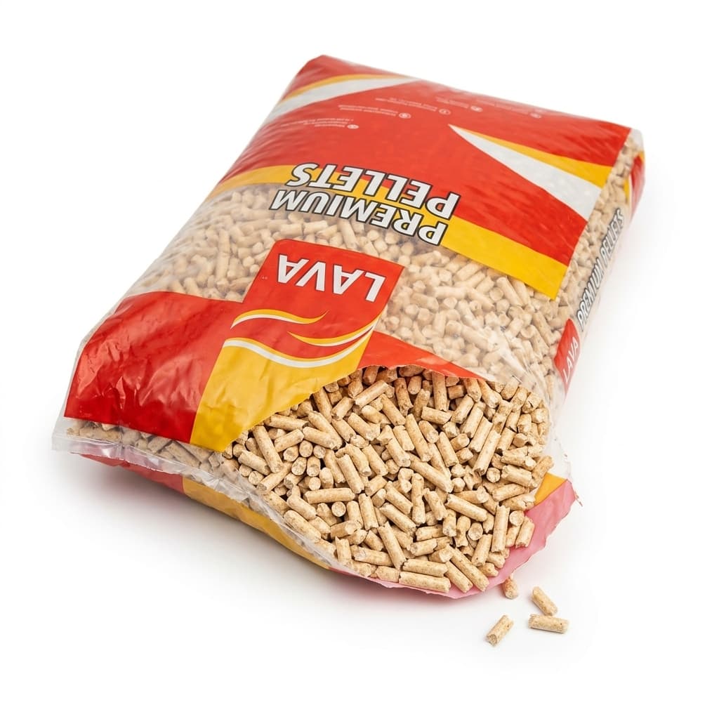 Stère Malin — Pellets LAVA 100% Résineux 65 Sacs Combustion Intense