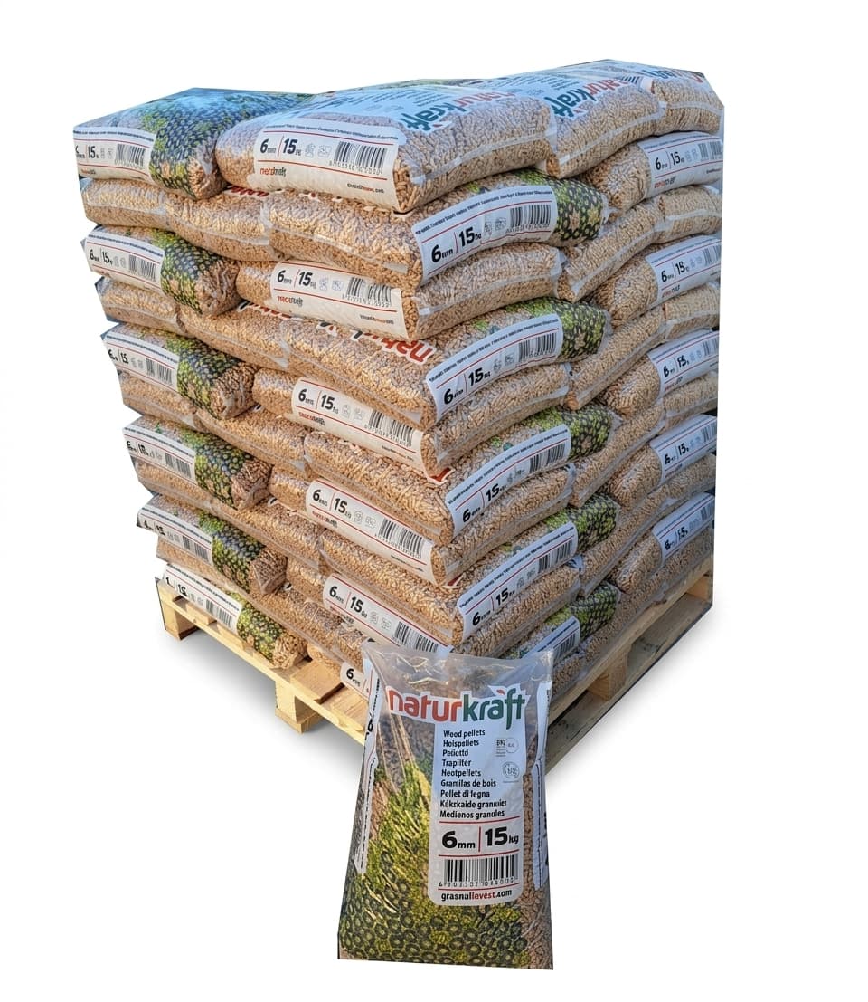 Stère Malin — Granulés Naturkraft 66 Sacs Combustion Pure