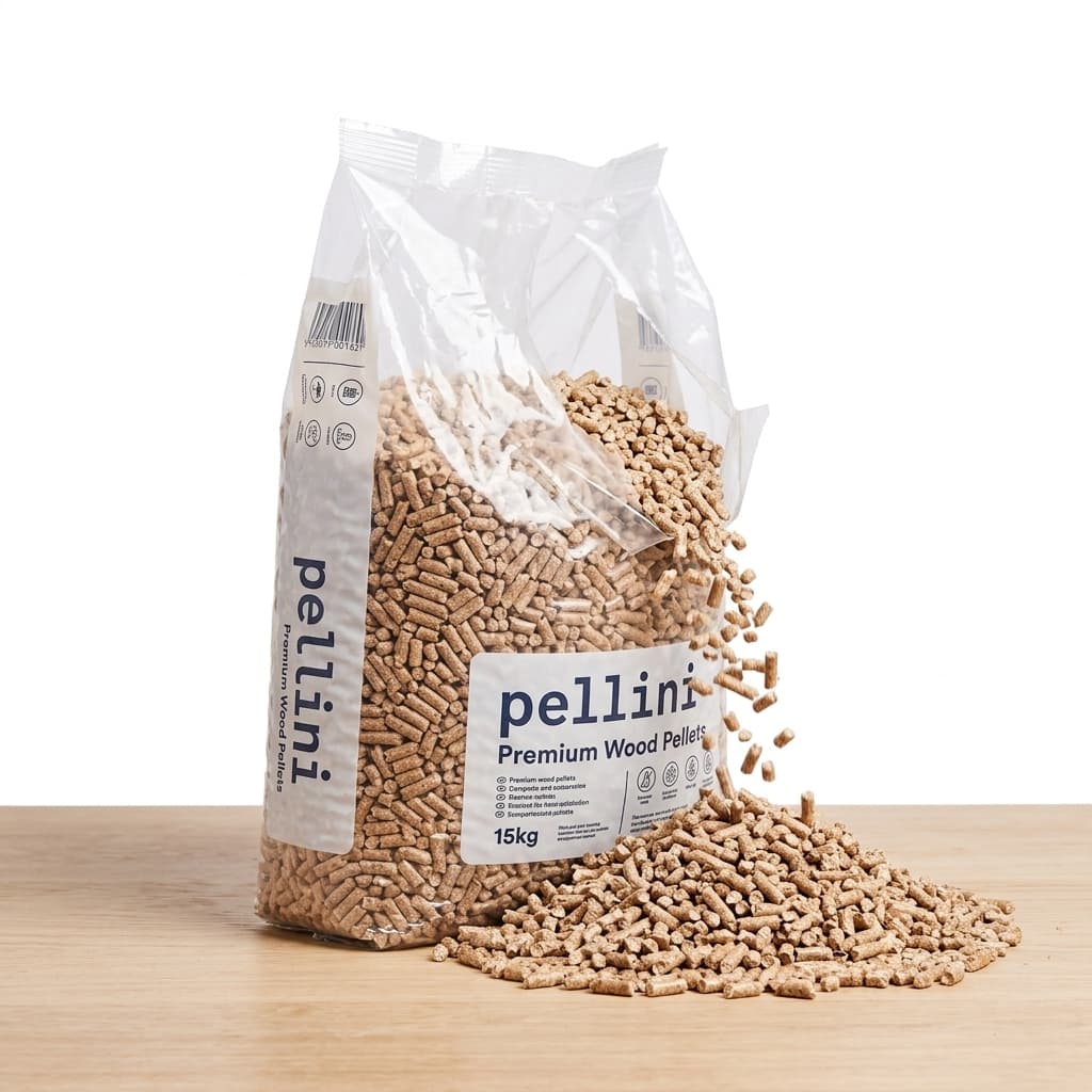 Stère Malin — Pellets Pellini ENplus A1 66 Sacs 15kg Qualité Constante